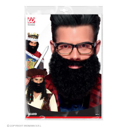 Kudrnatá brada karnevalová čierna